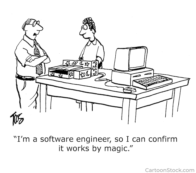 cartoon of two software engineers